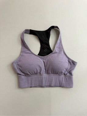 Mons Royale Stratos Merino Wool Sports Bra Purple Thistle XS